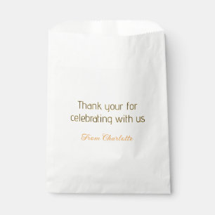 Bolsa De Papel gracias por celebrar con nosotros amarillo negro s