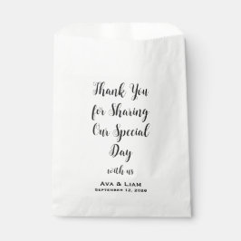 Bolsa De Papel Gracias por compartir nuestro día especial