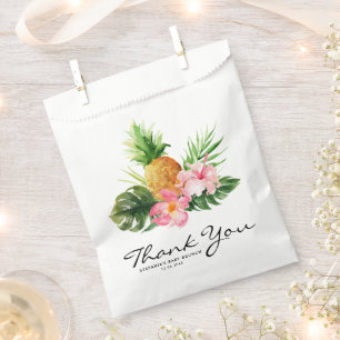 Bolsa De Papel Gracias por el Brunch de Verano de la Bebé Tropica