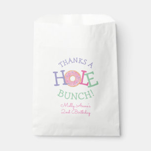 Bolsa De Papel Gracias por la fiesta de cumpleaños de Hole Bunch