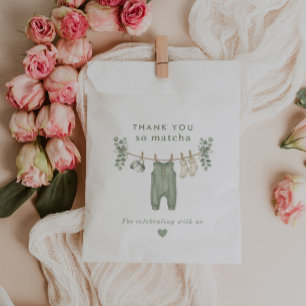 Bolsa De Papel Gracias por tanto matcha verde menta baby shower