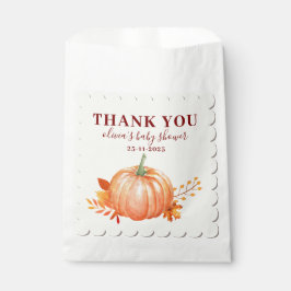Bolsa De Papel Gracias Pumpkin Fall Rustic Charm Baby Shower