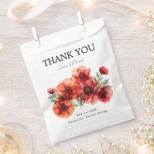 Bolsa De Papel Gracias Serenata de Pétalo Escarlata