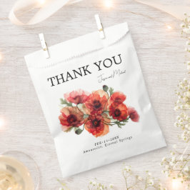 Bolsa De Papel Gracias Serenata de Pétalo Escarlata