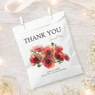 Bolsa De Papel Gracias Serenata de Pétalo Escarlata