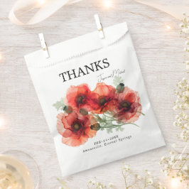 Bolsa De Papel Gracias Serenata de Pétalo Escarlata 