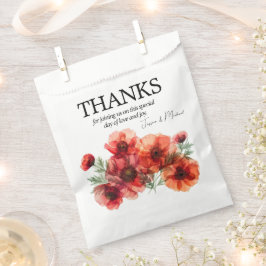 Bolsa De Papel Gracias Serenata de Pétalo Escarlata 