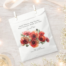 Bolsa De Papel Gracias Serenata de Pétalo Escarlata 