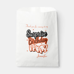 Bolsa De Papel Gracias sorprender el naranja de la fiesta de