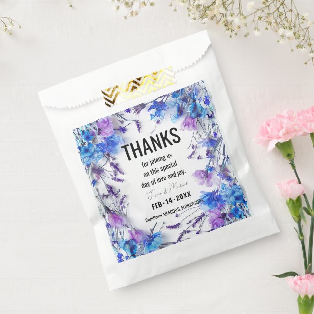 Bolsa De Papel 💍 ¡Gracias! Sueños de Centaurea (Sellado)