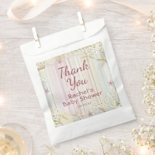 Bolsa De Papel Gracias Tropical Beach Seashell Baby Shower