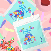 Gracioso Cachorro con Glass Classroom Valentine