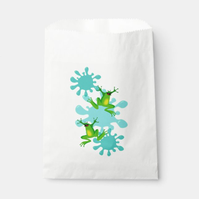 Bolsa De Papel Gracioso cumpleaños incómodo Frog Favor Bag (Anverso)