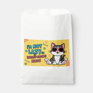 Bolsa De Papel Gracioso gato Poster Personalizado gato con gafas 