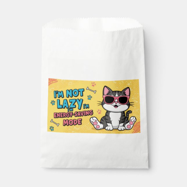 Bolsa De Papel Gracioso gato Poster Personalizado gato con gafas  (Anverso)