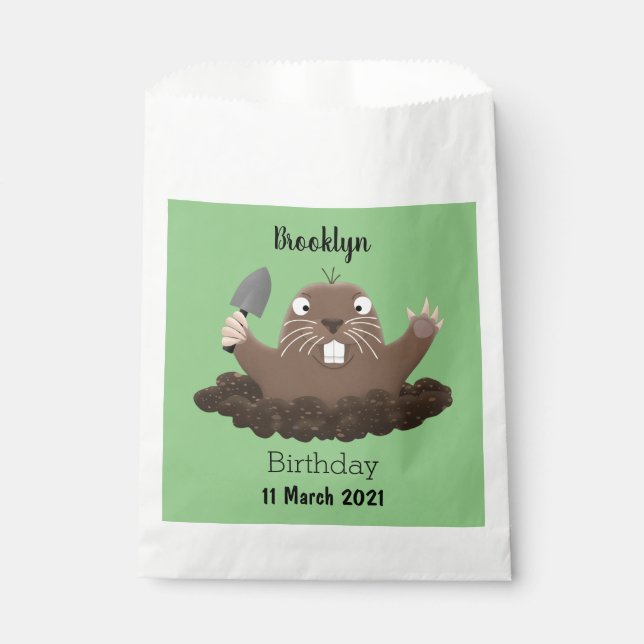 Bolsa De Papel Gracioso gopher digging personalizado ilustracion (Anverso)