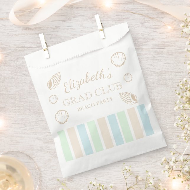 Bolsa De Papel Grad Club Beach Party (Cortado)