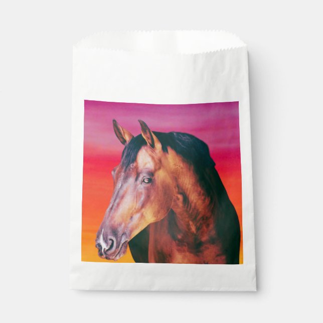 Bolsa De Papel Gradiente de caballos de la bahía (Anverso)