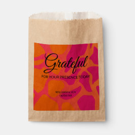 Bolsa De Papel Gradiente Naranja y Rosa Caliente Grato