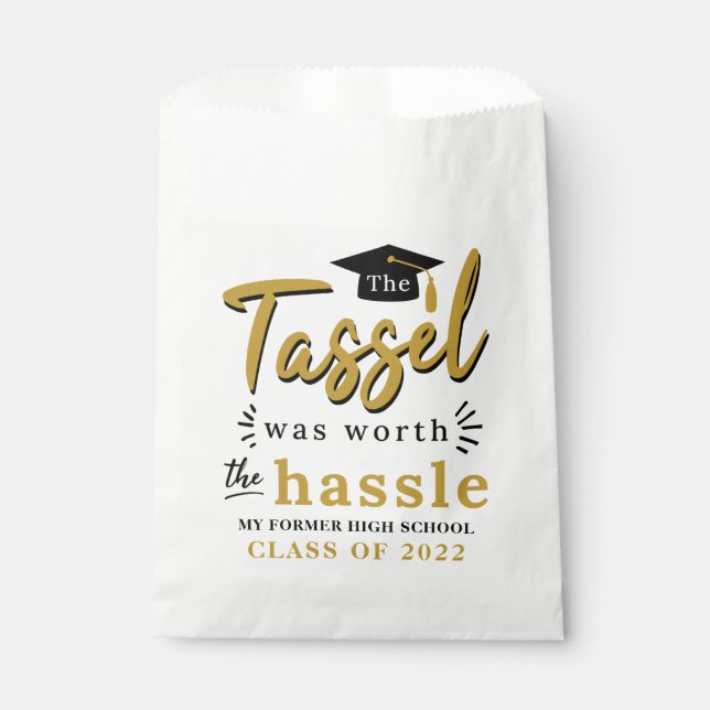 Bolsa De Papel Graduación 2025 Tassel valía la pena (Anverso)