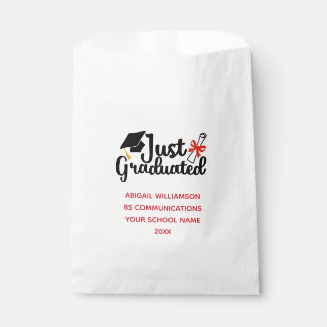 Bolsa De Papel Graduación personalizada de la escuela secundaria (Anverso)