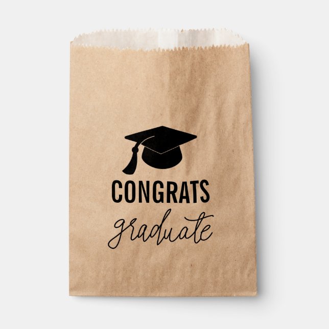 Bolsa De Papel Graduados Tipografía moderna (Anverso)