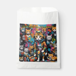 Bolsa De Papel Graffiti Legend Street Cat Añadir nombre Cumpleaño