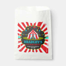 Bolsa De Papel Gran carnaval de Circo Superior Primer cumpleaños