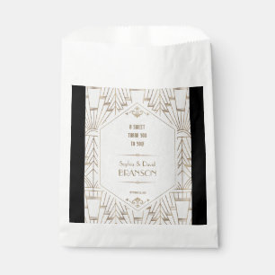 Bolsa De Papel Gran Gatsby Boda del oro blanco real GRACIAS