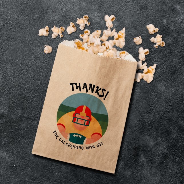 Bolsa De Papel Gran jugador de fútbol hincha (Big football player super sports fan paper favor bags)