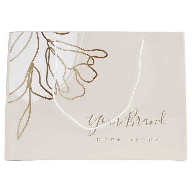 Bolsa de papel grande personalizada con diseño ele (Anverso)