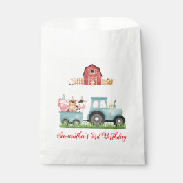 Bolsa De Papel Granja Animales Blue Boy Barnyard Fiesta de cumple
