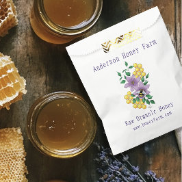 Bolsa De Papel Granja de Abejas Melíferas Lavanda Amarilla