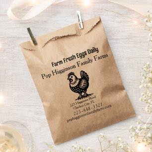 Bolsa De Papel Granja de pollo de época