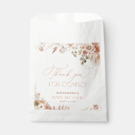 Bolsa De Papel Grass Boho Pampas Grass Baby Shower Gracias