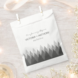 Bolsa De Papel Gray Forest Range Woodland Boda