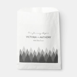 Bolsa De Papel Gray Forest Range Woodland Boda