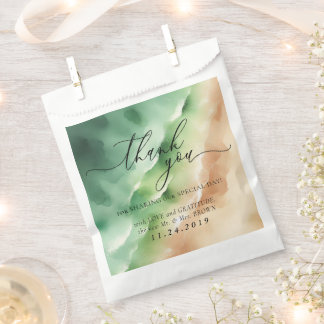 Bolsa De Papel Green Beach Ocean Sea Formal Boda Minimalista