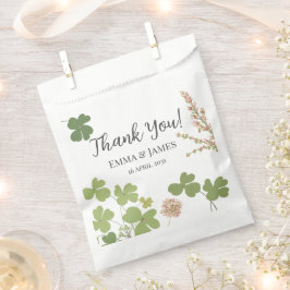 Bolsa De Papel Green Clover Leaf St Patricks Day Gracias