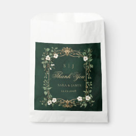 Bolsa De Papel Green Gold Art Nouveau Enchanted Wedding
