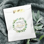 BOLSA DE PAPEL GREEN GOLD FOLIAGE WREATH STAR BAR BAT MITZVAH<br><div class="desc">Si necesita más personalización o cualquier otro elemento que coincida,  no dude en ponerse en contacto conmigo en info@yellowfebstudio.com</div>