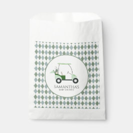 Bolsa De Papel Green Modern Golf Baby Gender Reveal Par-tee