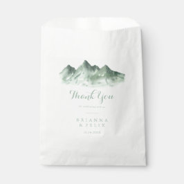 Bolsa De Papel Green Mountain Country Gracias Boda