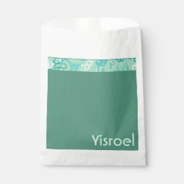 Bolsa De Papel Green Squiggles upsherin bolsas de favores