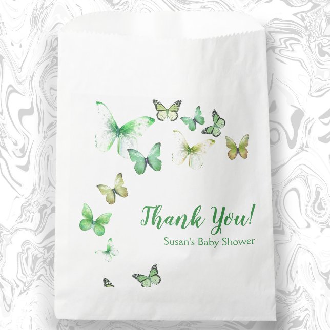 Bolsa De Papel Green Unisex A Little Butfly Baby Shower (Subido por el creador)