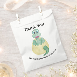 Bolsa De Papel Green Watercolor Dinosaur Birday Baby Shower