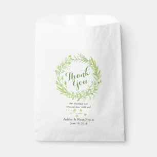 Bolsa De Papel Greeneration Floral Wreath Boda Gracias