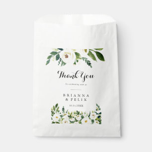 Bolsa De Papel Greeneration White Autumn Floral Gracias Boda