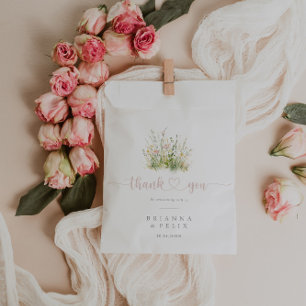 Bolsa De Papel Greenery Boho Wildflower Gracias Boda