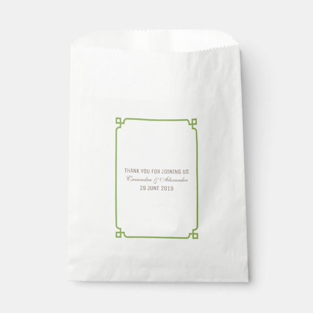 Bolsa De Papel Greenery Deco Moda Boda (Anverso)